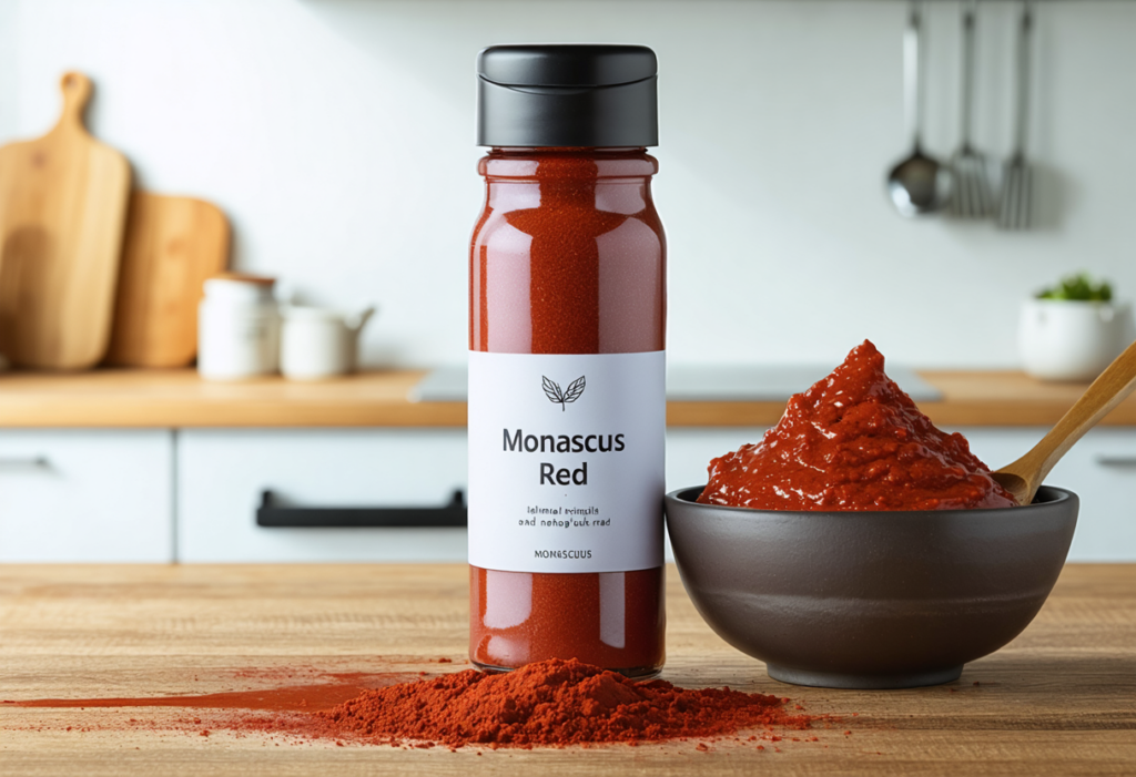 Monascus red added to food