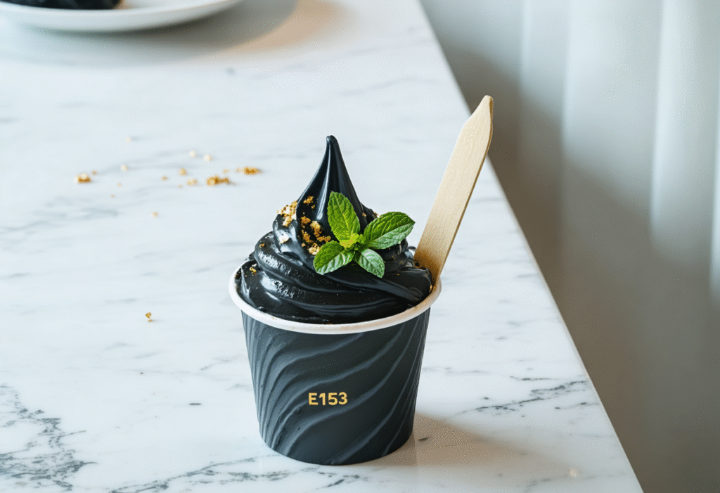 E153 vegan black gelato